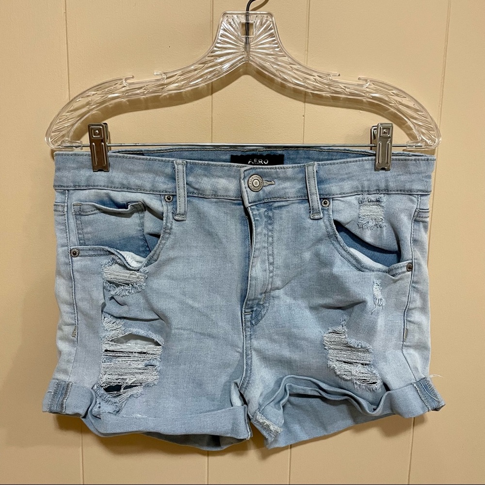 Aero denim shorts